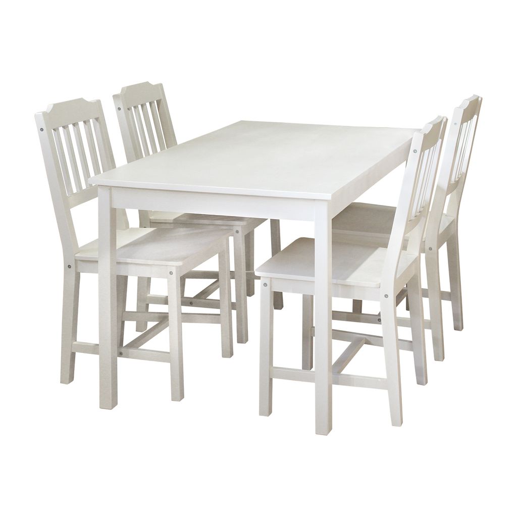 Tavolo + 4 sedie 8849 laccato bianco Immagine del prodotto 