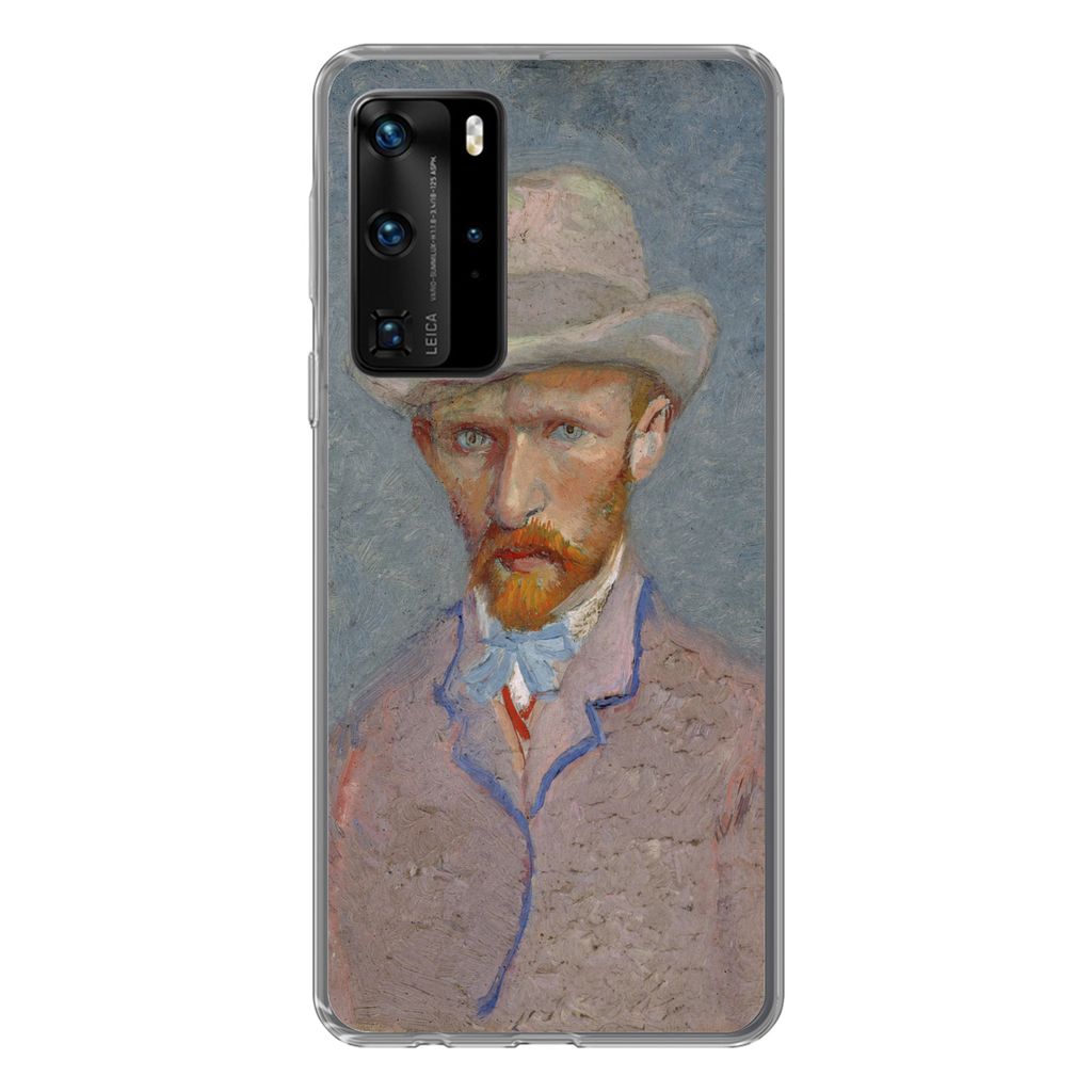 MuchoWow Handyhülle Schutzhülle Hülle für Huawei P40 Pro Selbstporträt - Vincent van Gogh Silikon Softcase Handy Hülle - Schutz