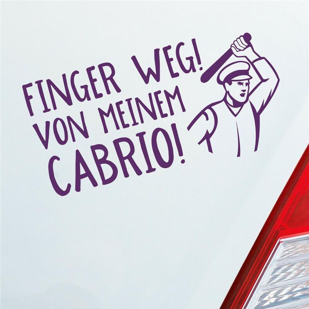 Auto Aufkleber Finger weg! von meinem Cabrio! Car 19,5x10 Produktbild 