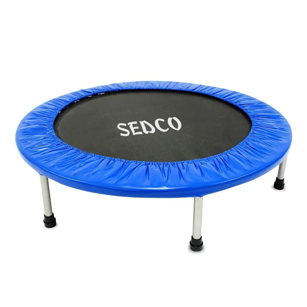 Trampoline enfant SEDCO 101 cm - Mini trampoline fitness bleu robuste