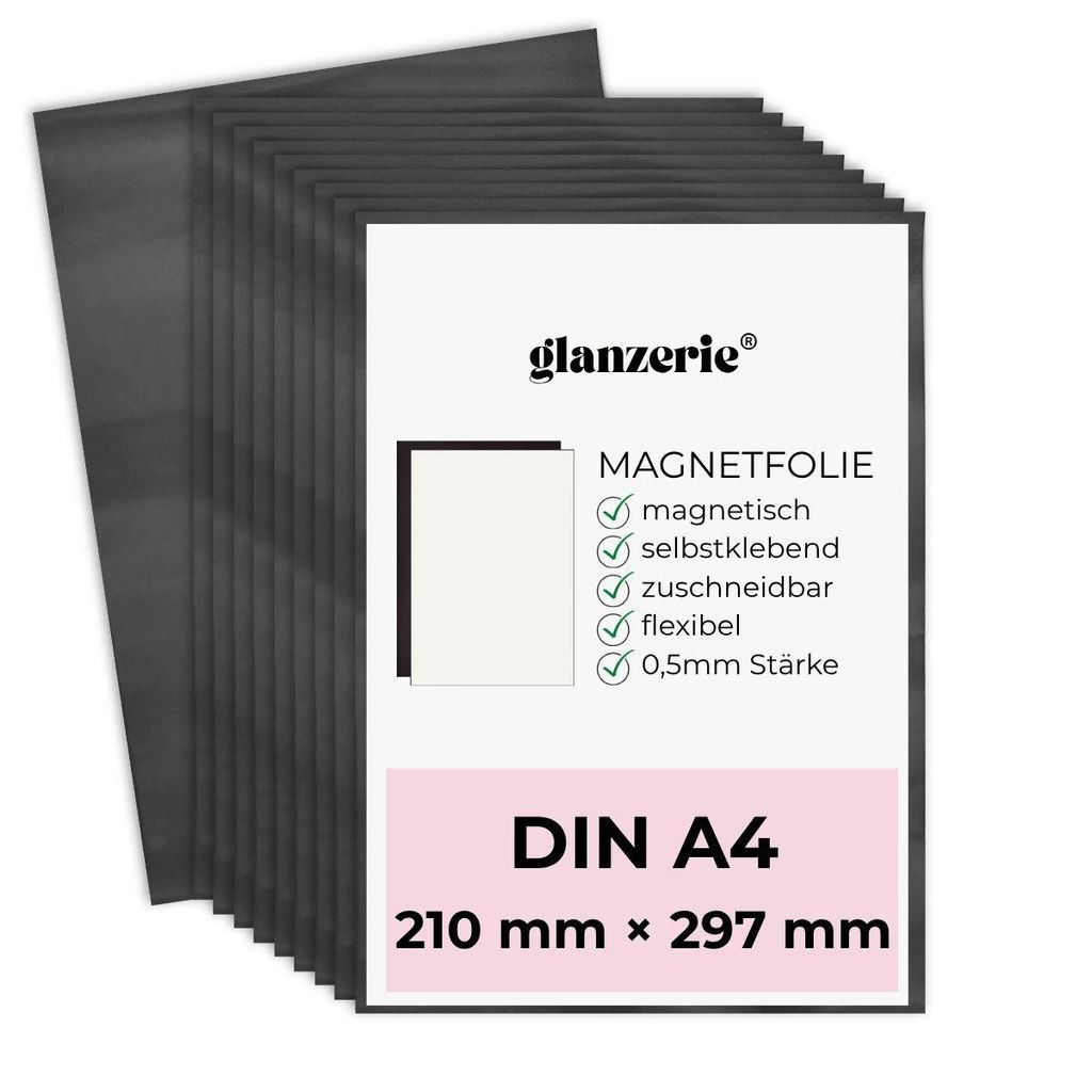 10x Magnetfolie A4 | flexibel zuschneidbar für Fotomagnete Produktbild 