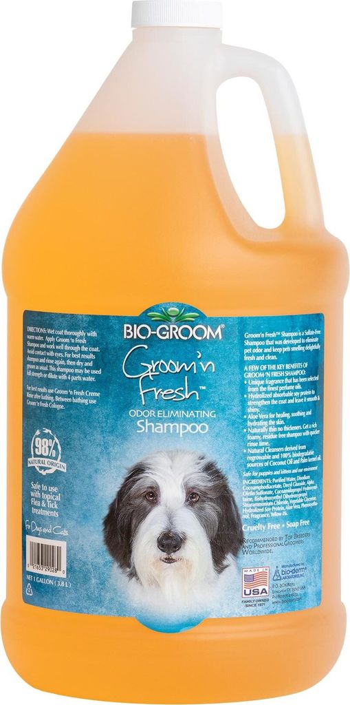 BioGroom Groom 'n Fresh Geruchs beseitigendes, sulfatfreies Shampoo, Konzentrat 1:4, 3.8 L (Verdünnt 19 L)