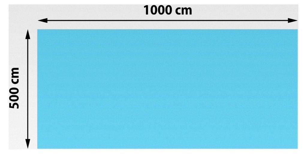 Poolabdeckung Wärmeplane Solarabdeckung, Stärke: 400 μm - rechteckig 10x5 m blau