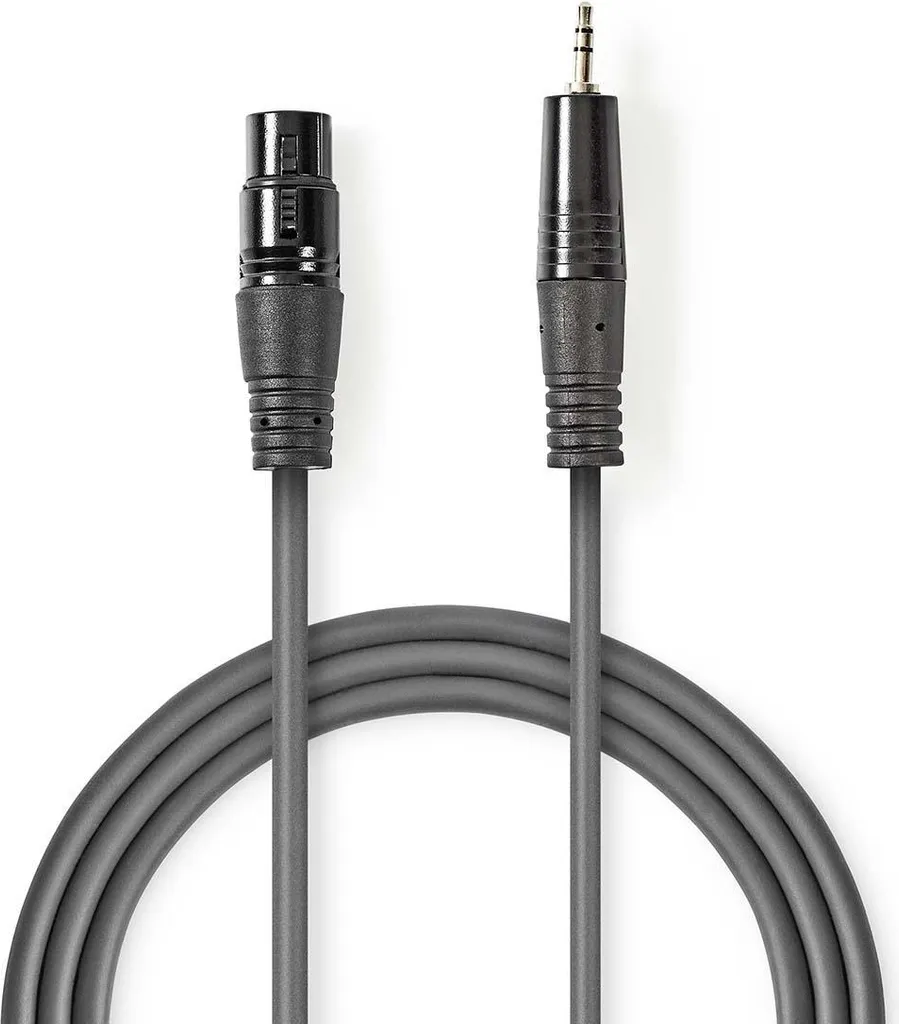 Cavo XLR Maschio a Jack 3.5mm 1.5m Grigio - Fedeltà Sonora Superiore