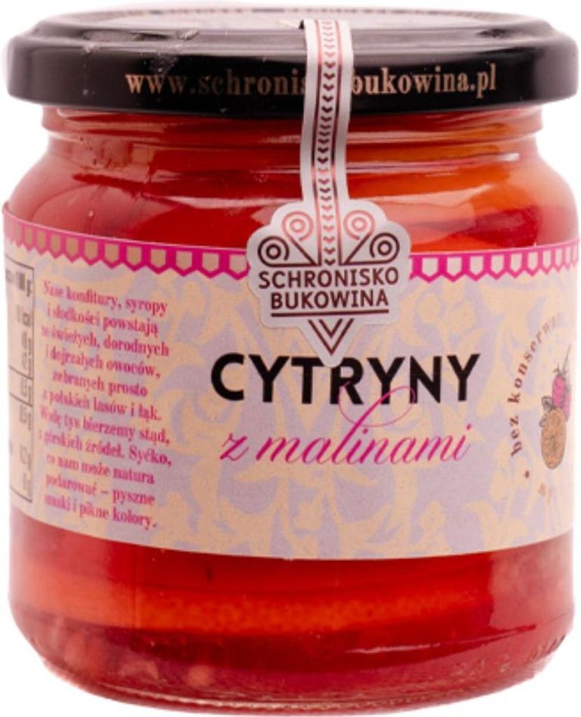 Cytryny z malinami w syropie 200g - Schronisko Bukowina Zdjęcie produktu 