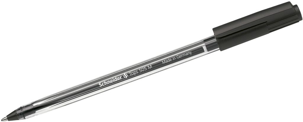 Baseballpen Schneider Tops 505m schwarzes Medium | 50 Stück Produktbild 
