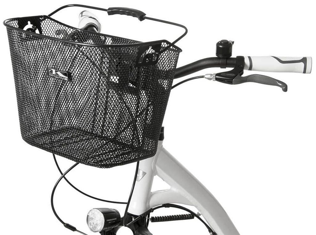 M-WAVE Lenker-Fahrradkorb Vorderrad Schwarz mit Clip On Halter schwarz