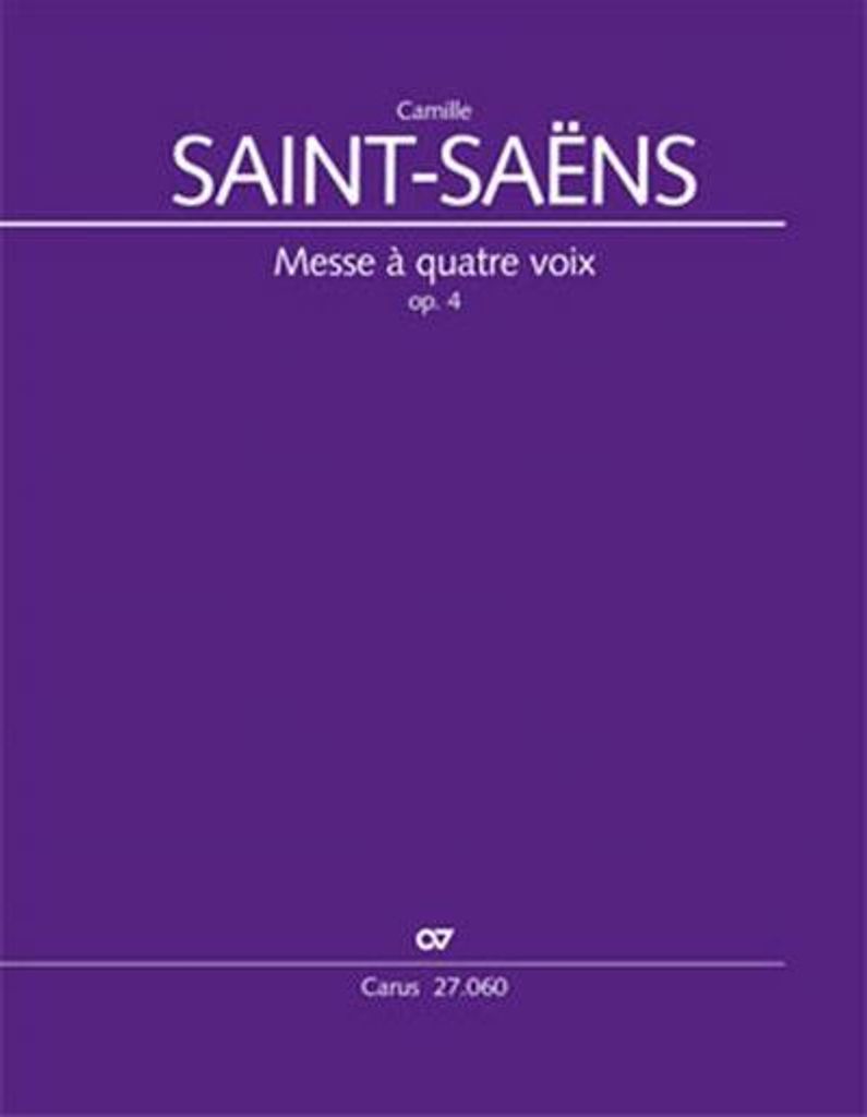 Messe à 4 voix op.4für Soli, gem Chor und Orchester