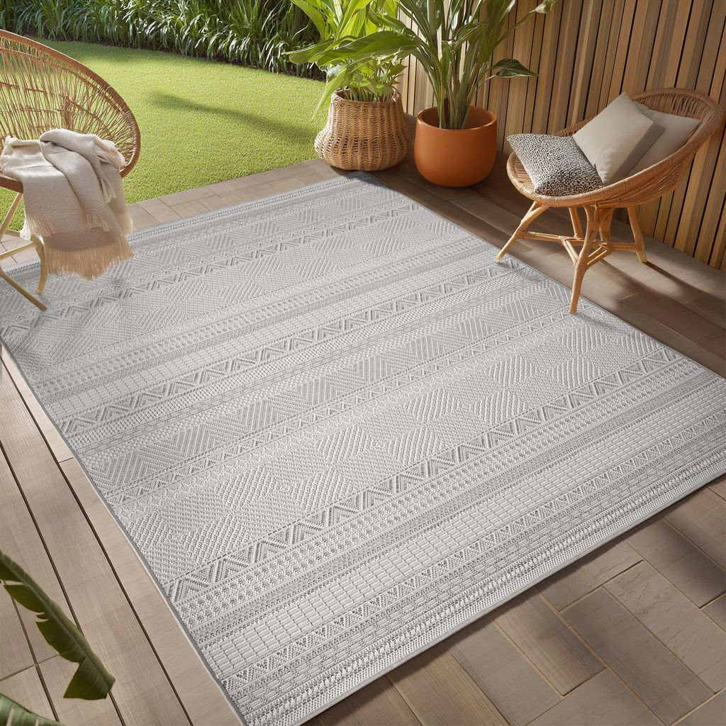 Teppium Outdoor Teppich Wetterfest & UV-beständig, ideal für Küche, Balkon, Terrasse, Garten, Wohnzimmer, Grösse: 240x340 cm