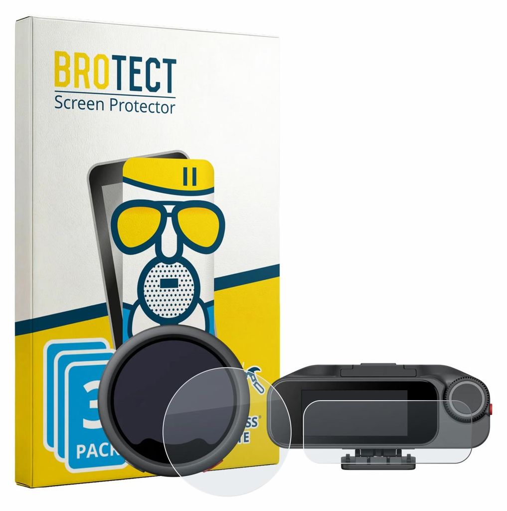 3x BROTECT Entspiegelungs Schutzglas für Insta360 Mic Pro TX + RX Schutzfolie Panzer Folie Glas Display Schutz matt