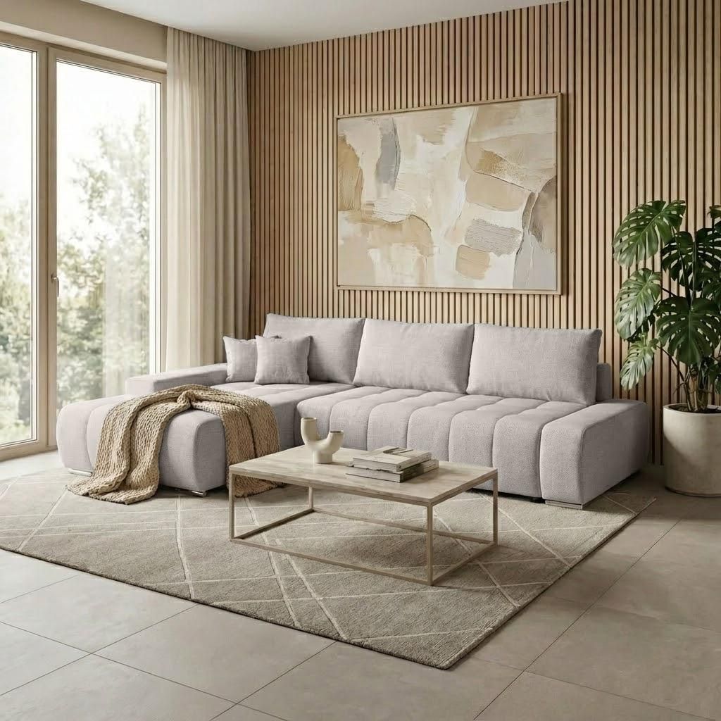 Beautysofa DRACO L Ecksofa mit Schlaffunktion & Bettkasten Produktbild 
