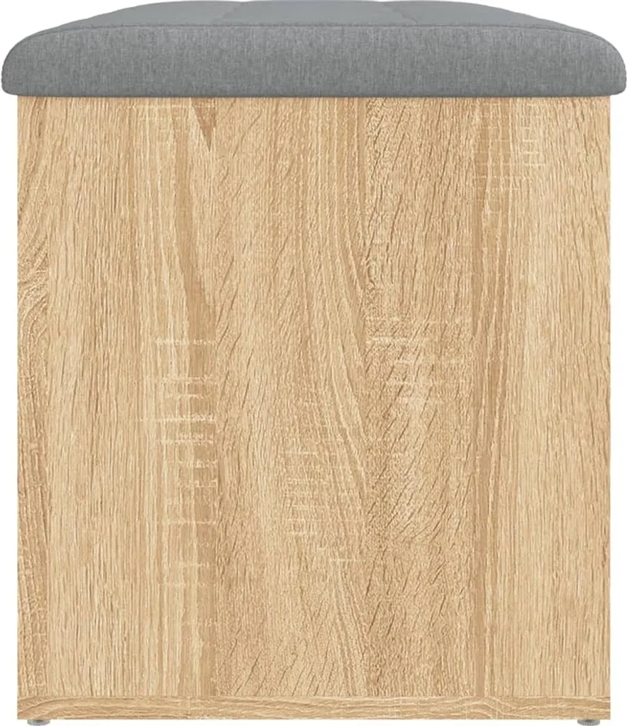 Banc avec coffre bois Sonoma 82x42x45 cm structure solide et durable