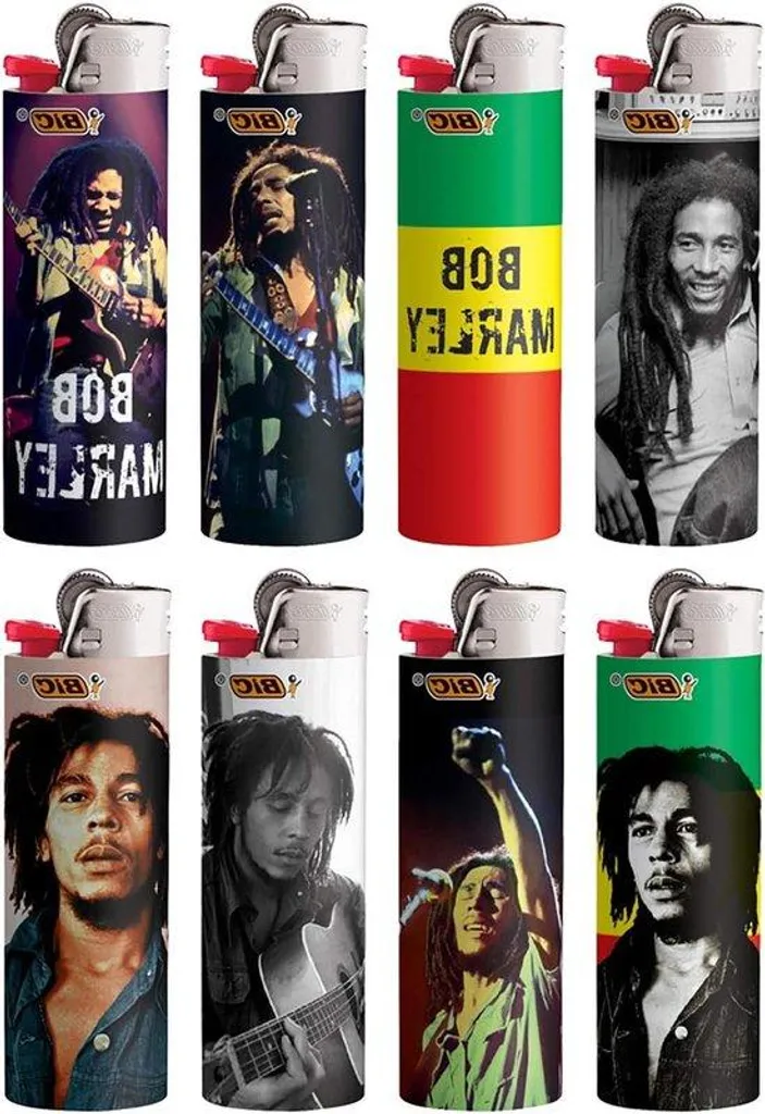 Briquets Bob Marley Lot de 8 : Votre Collection de Feu Style One Love