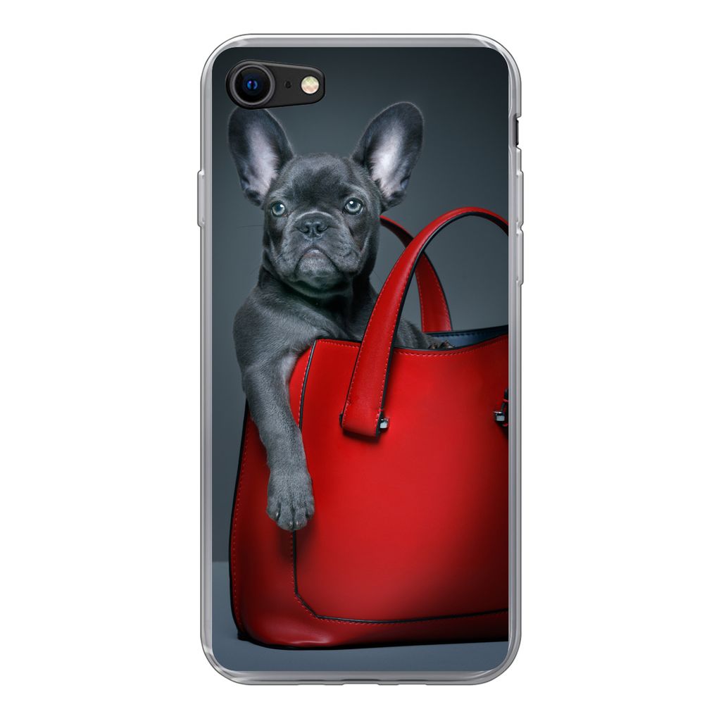 MuchoWow Handyhülle Schutzhülle Hülle für iPhone 7 Hund - Lustig - Tasche - Kinder - Jungen - Mädchen - Kinder Silikon Softcase Handy Hülle...