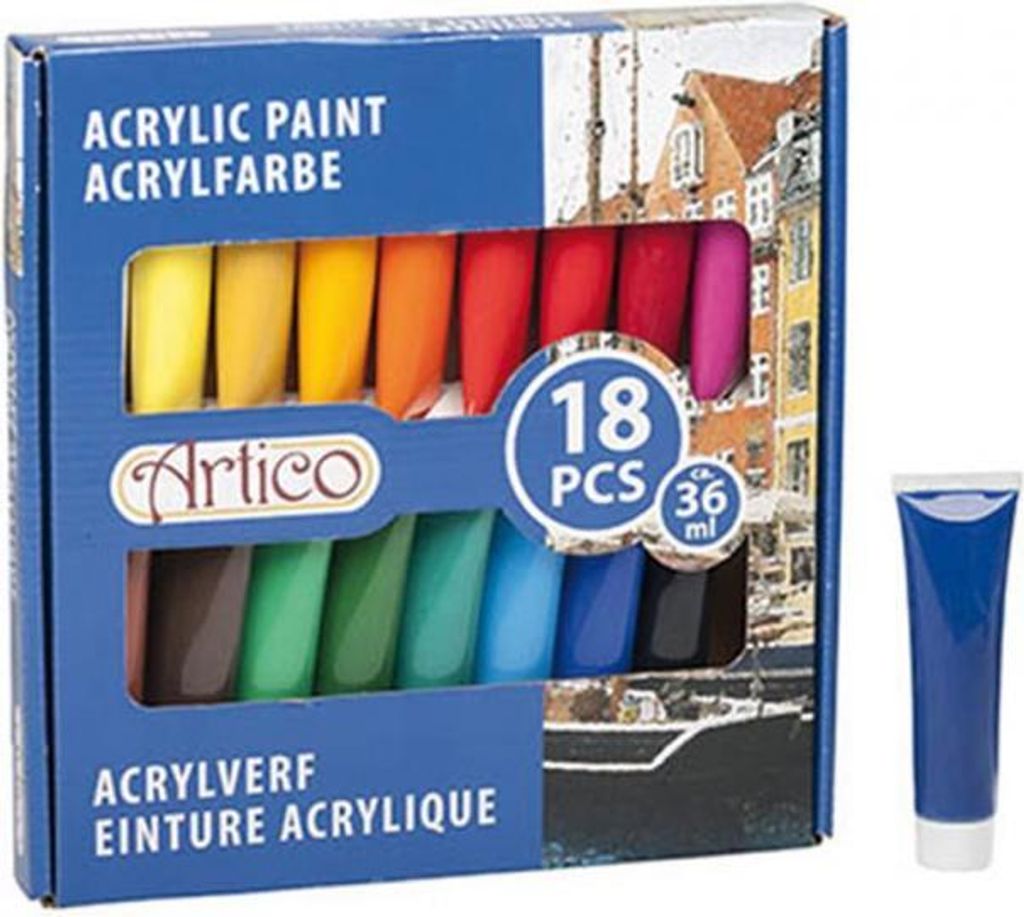 Neznámý Artico 52794 - Akrylová barva 18 kusů Obrázek produktu 