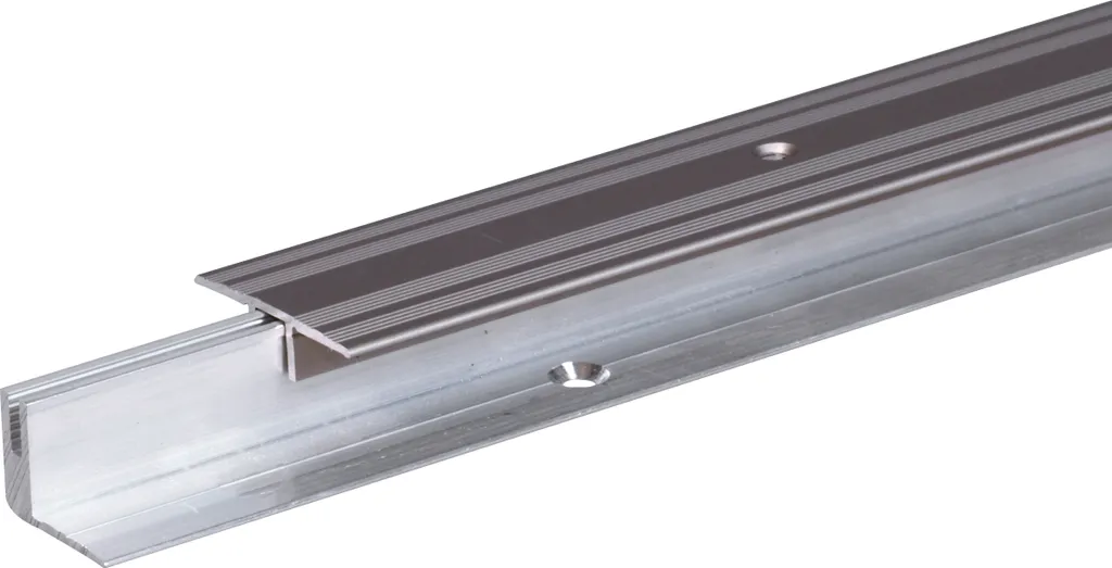 Profilé plat en alu anodisé argent 2700mm pour transition de sol Pro