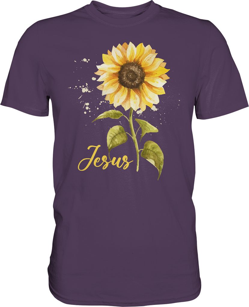 Jesus Sonnenblumen T-Shirt Christlicher Gärtner Geschenk Produktbild 