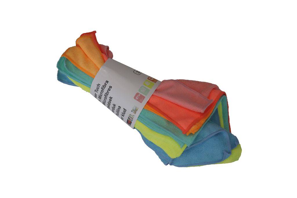 Mikrofaser Tücher 10 Stück farblich sortiert 32 x 32 cm Produktbild 
