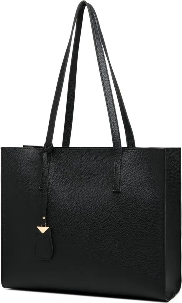 Borsa a Tracolla Donna Grigia Shopper A4 Porta PC Business Bag