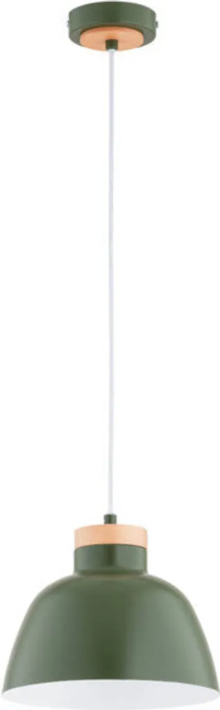 Suspension design vert foncé LORIEN pour plafond haut en métal