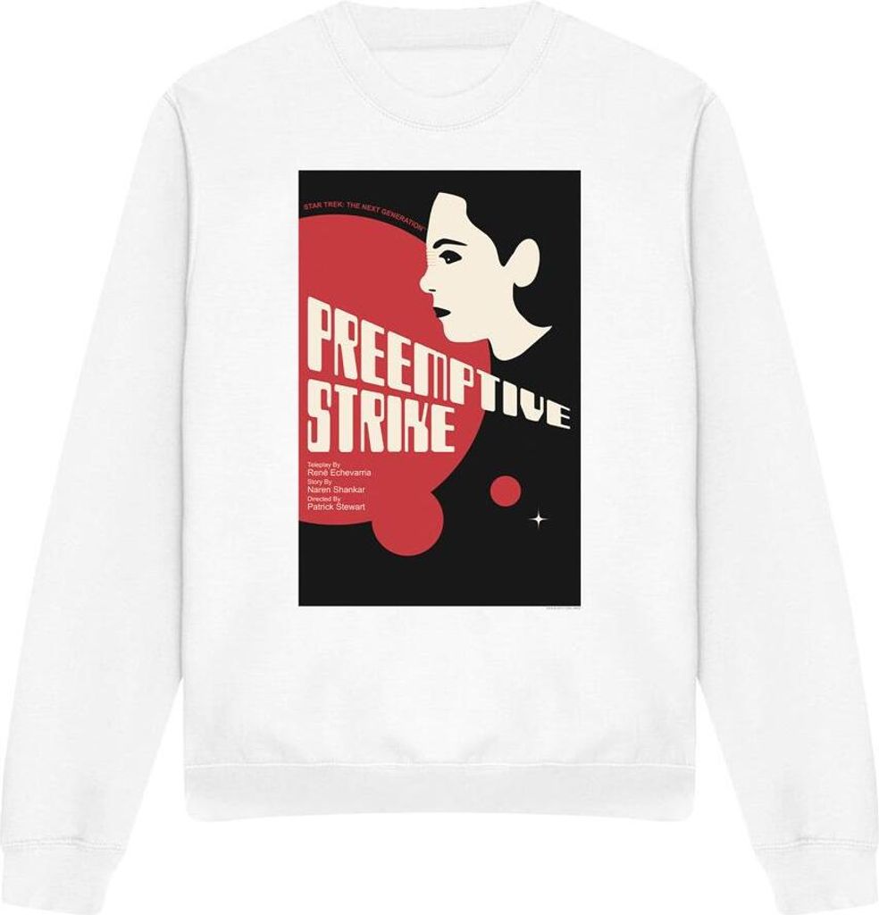 Star Trek - "The Next Generation Season 7 Episode 24" Sweatshirt für Herren/Damen Uni TV12024 (S) (Weiß)