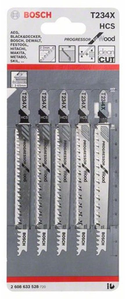Stichsägeblatt T 234 X Progressor for Wood, 5er-Pack Produktbild 