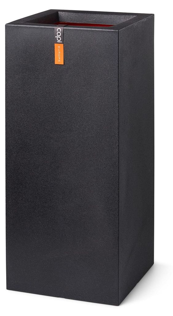 Capi Europe - Blumentopf rechteckig Smooth NL - Schwarz - 36x79 - KBL952