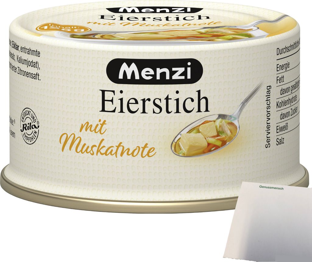 Menzi Eierstich mit Muskatnote (125g Dose) + usy Block