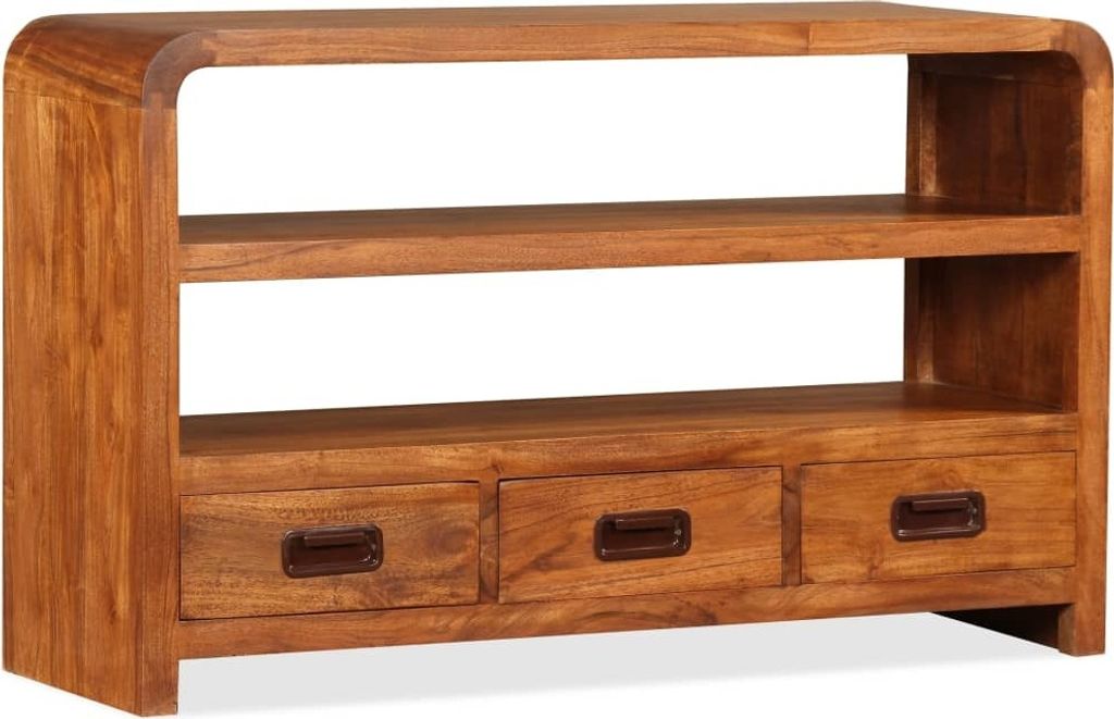 vidaXL TV-Schrank Massivholz Akazie 90x30x55 cm