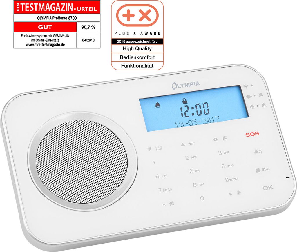 OLYMPIA Prohome 8700 Funk Haus Alarmanlage mit WLAN/GSM und Produktbild 