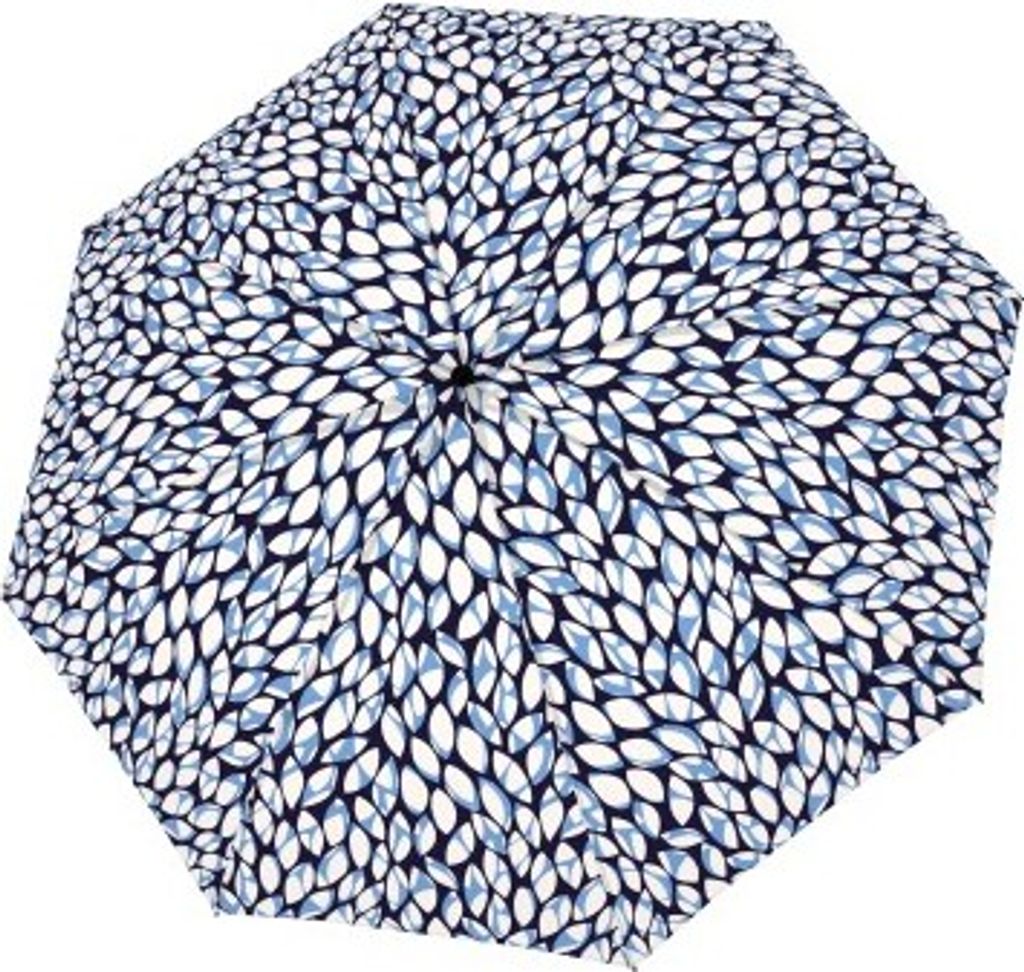doppler Taschenregenschirm Regenschirm Fiber Magic Leaves Blue mehrfarbig