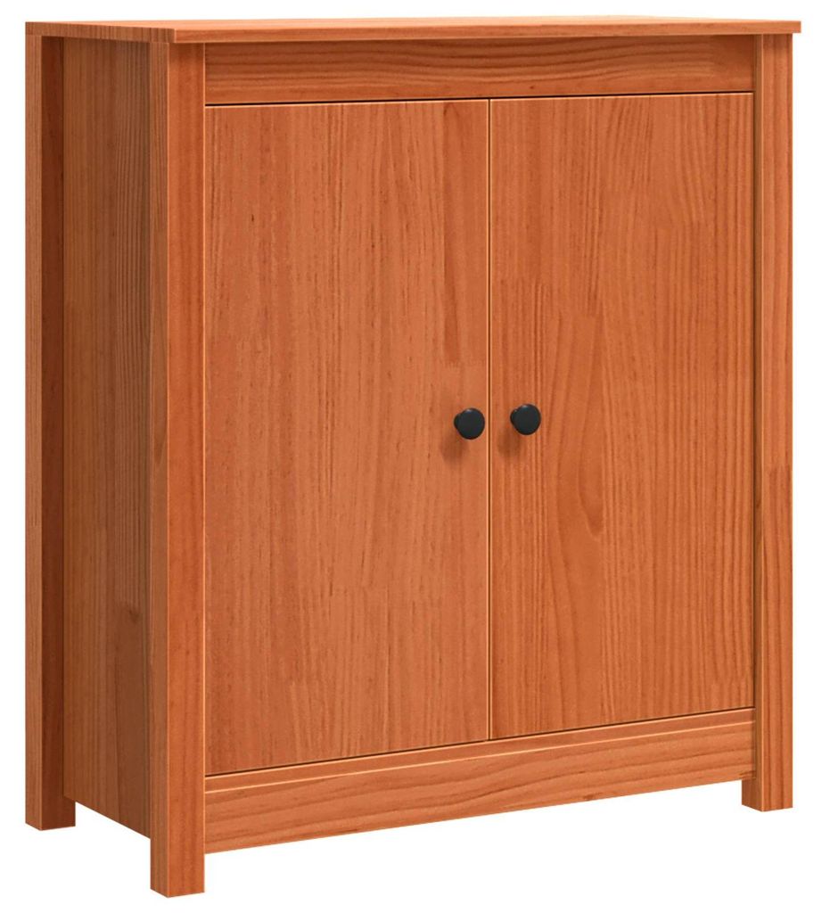 Sideboard Wachsbraun 70 x 35 x 80 cm Massives Kiefernholz