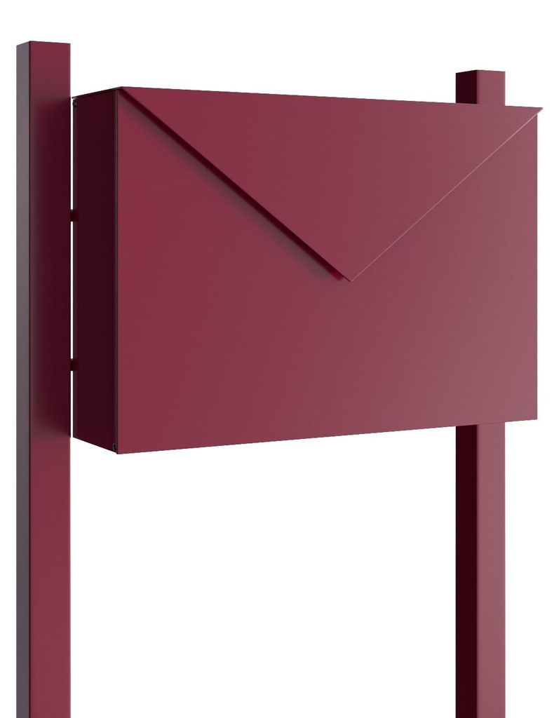 Standbriefkasten Letter in Rot Produktbild 