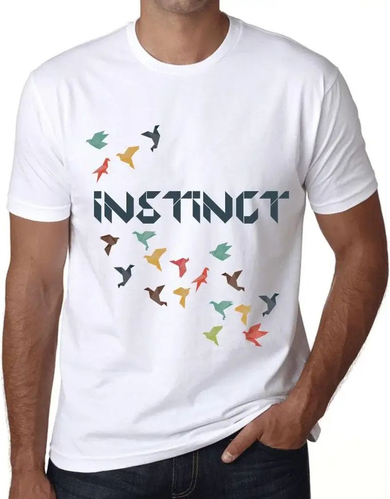 Herren Grafik T-Shirt Origami-Instinkt – Origami Instinct – Öko-Verantwortlich Vintage Jahrgang Kurzarm Lustige Druck Geburtstag Geschenk Mann