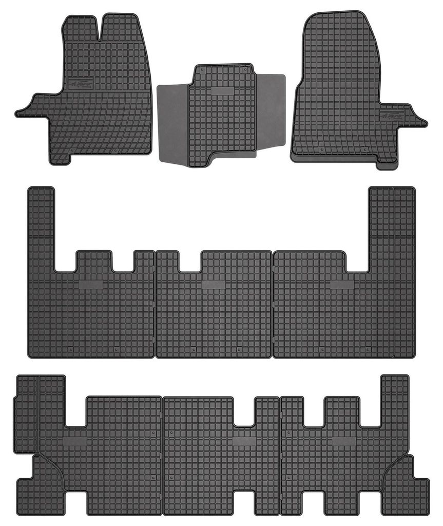 Gummi-Fußmatten für Ford Transit Custom 2012-2021 (Van) – Produktbild 