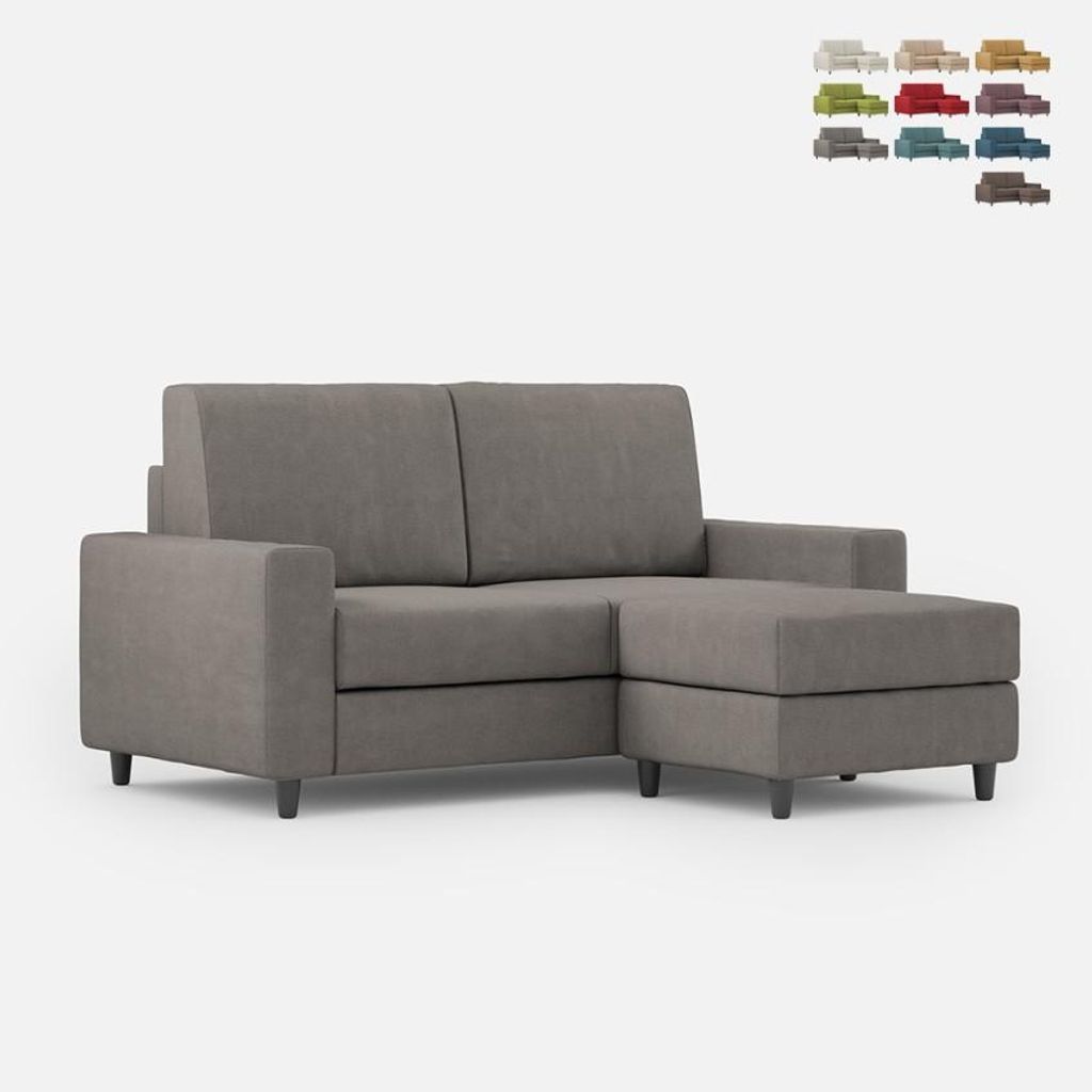 Moderner 2-Sitzer Stoffsofa 168cm mit Fußhocker Sakar 140P - Grau