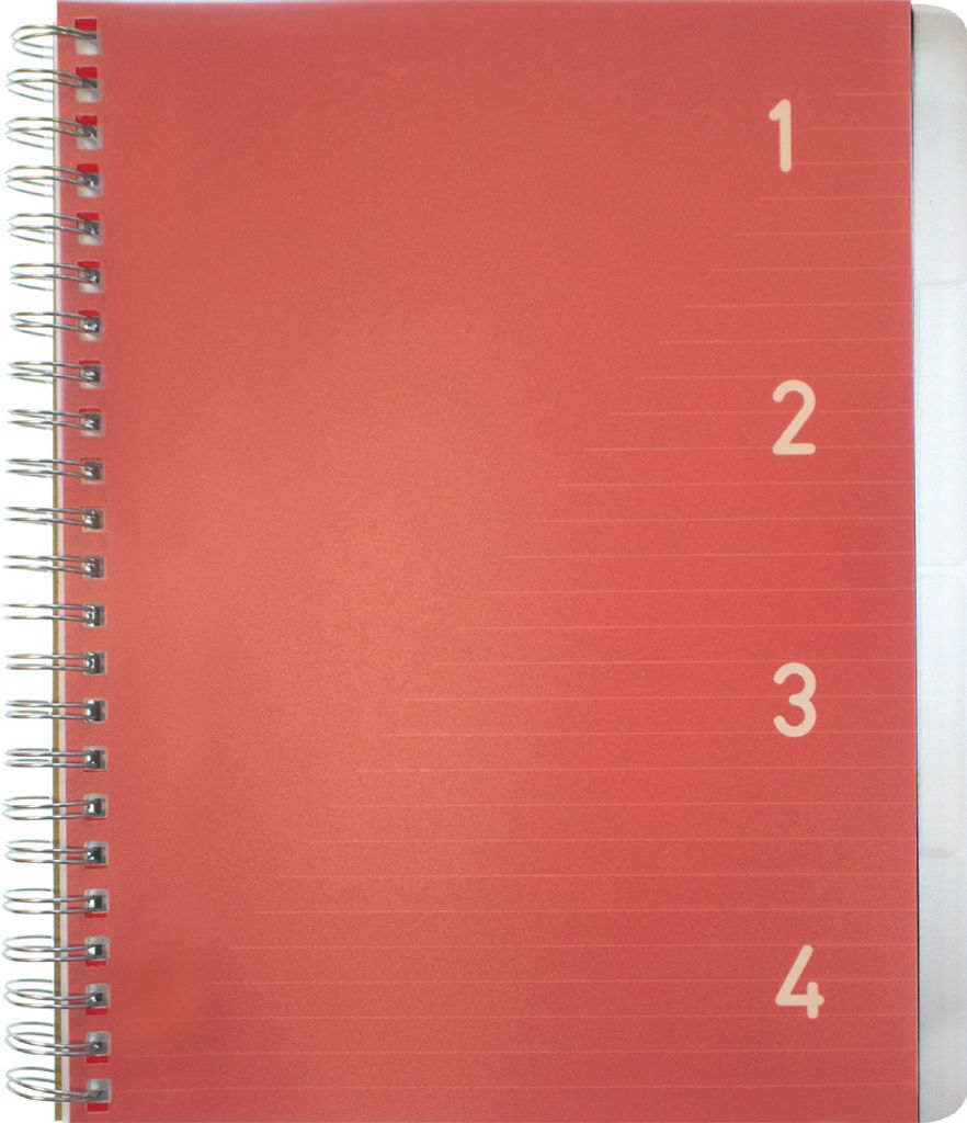 kangaro Spiralbuch 4in1 DIN A5 100 Blatt liniert rot