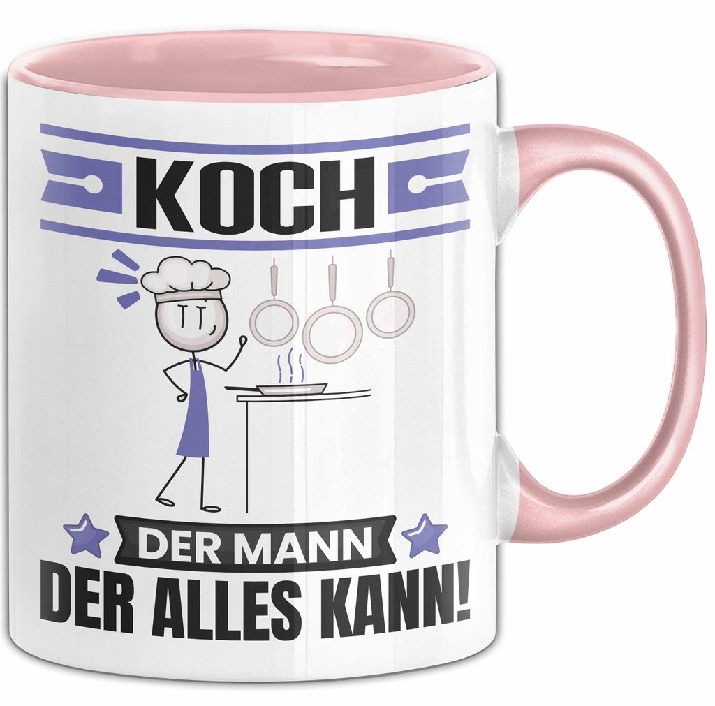 Koch Tasse Geschenk für Koch Der Mann Der Alles Kann Geschenkidee zum Geburtstag (Rosa)