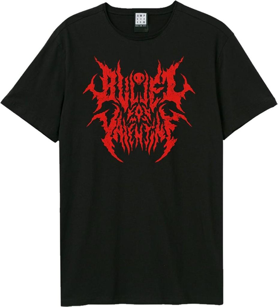 Amplified - "Black Metal Font" T-Shirt für Herren/Damen Uni GD3839 (XL) (Schwarz)