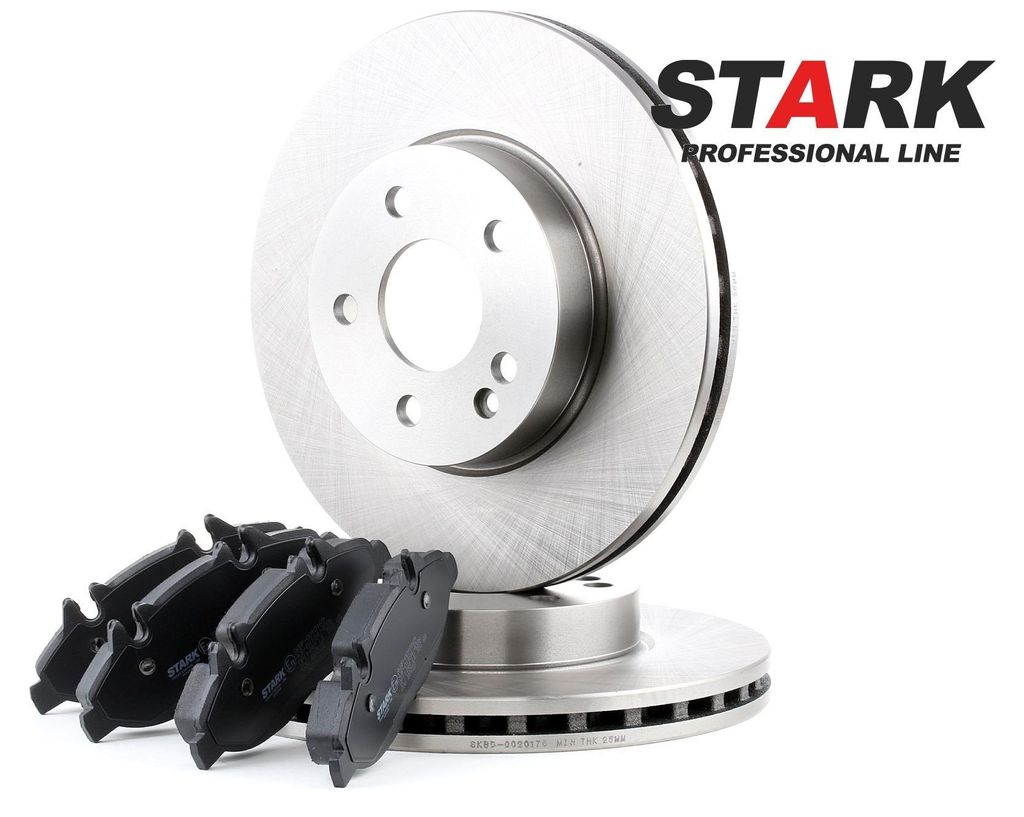 STARK Bremsen Set Vorne Bremsscheiben und Beläge passend für MERCEDES-BENZ VIANO (W639) 300mm