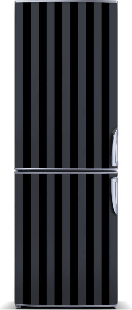 Tulup Kühlschrankdekoration - Magnetmatte - 60 cm x 180 cm - Magnet auf dem Kühlschrank - Schwarze Und Graue Streifen