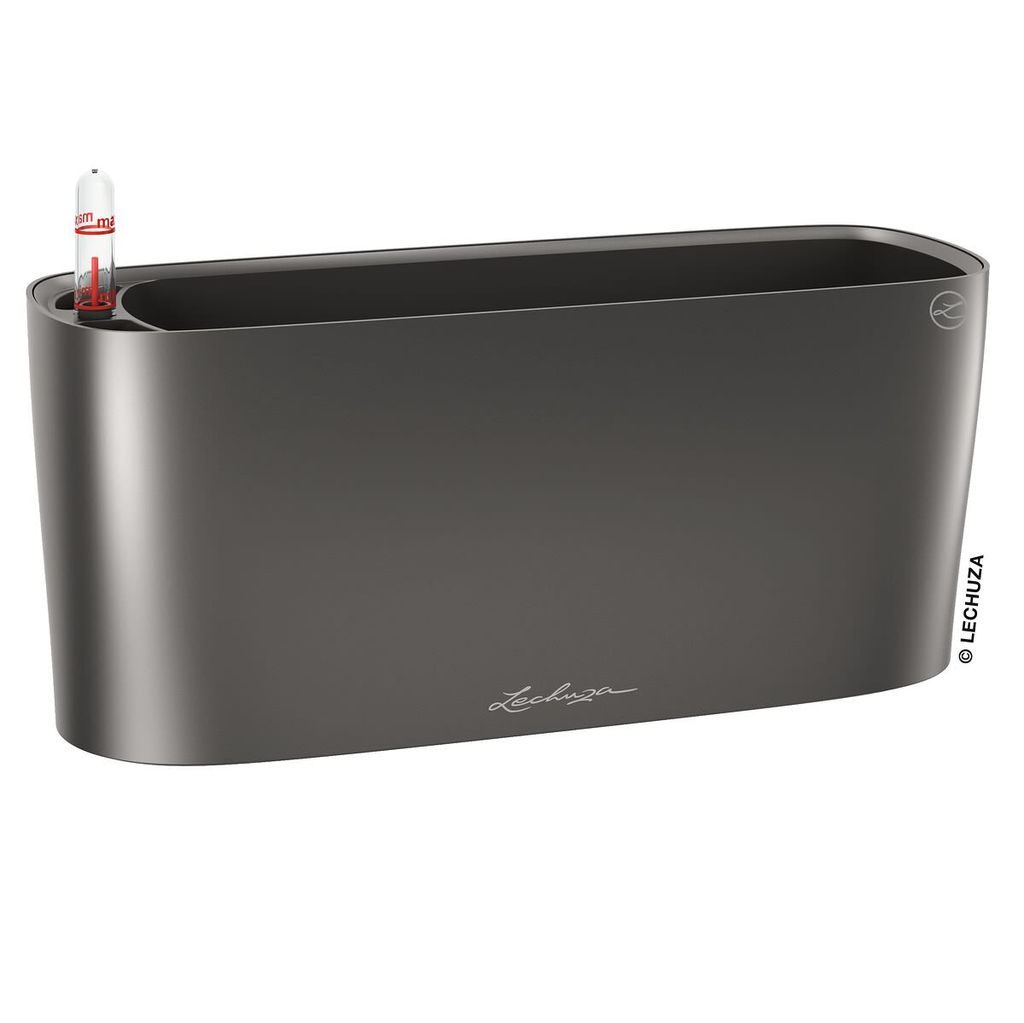 LECHUZA® Kvetináče DELTA 10 antracitová metalíza All-in-One Obrázok produktu 