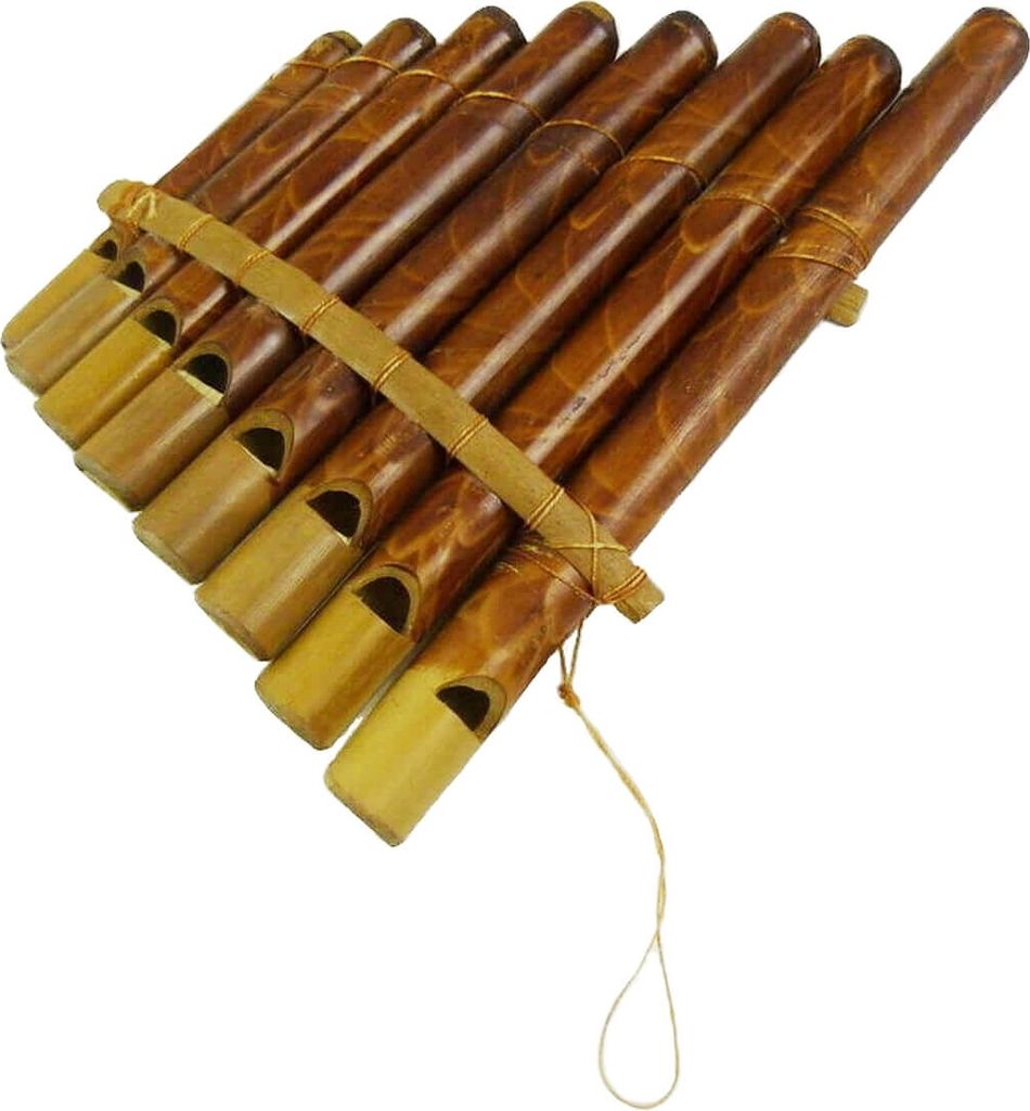 Panflöte Pfeife Bambus Blas Instrument Handarbeit Musik Produktbild 