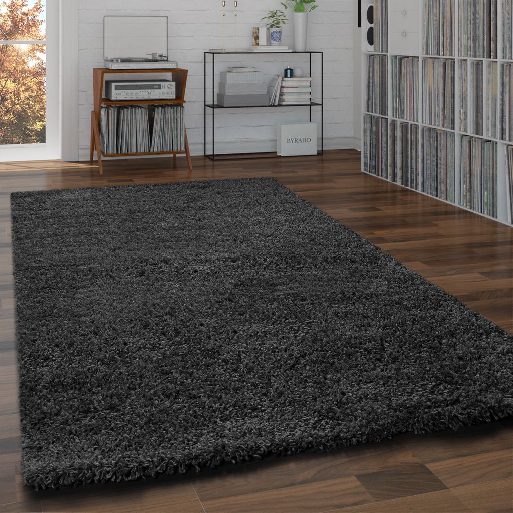 Shaggy Teppich Hochflor Flauschig Wohnzimmer Uni In Versch. Farben & Größen Grösse 60x100 cm