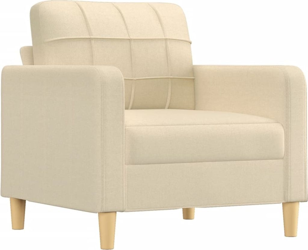 vidaXL Sofasessel Creme 60 cm Stoff