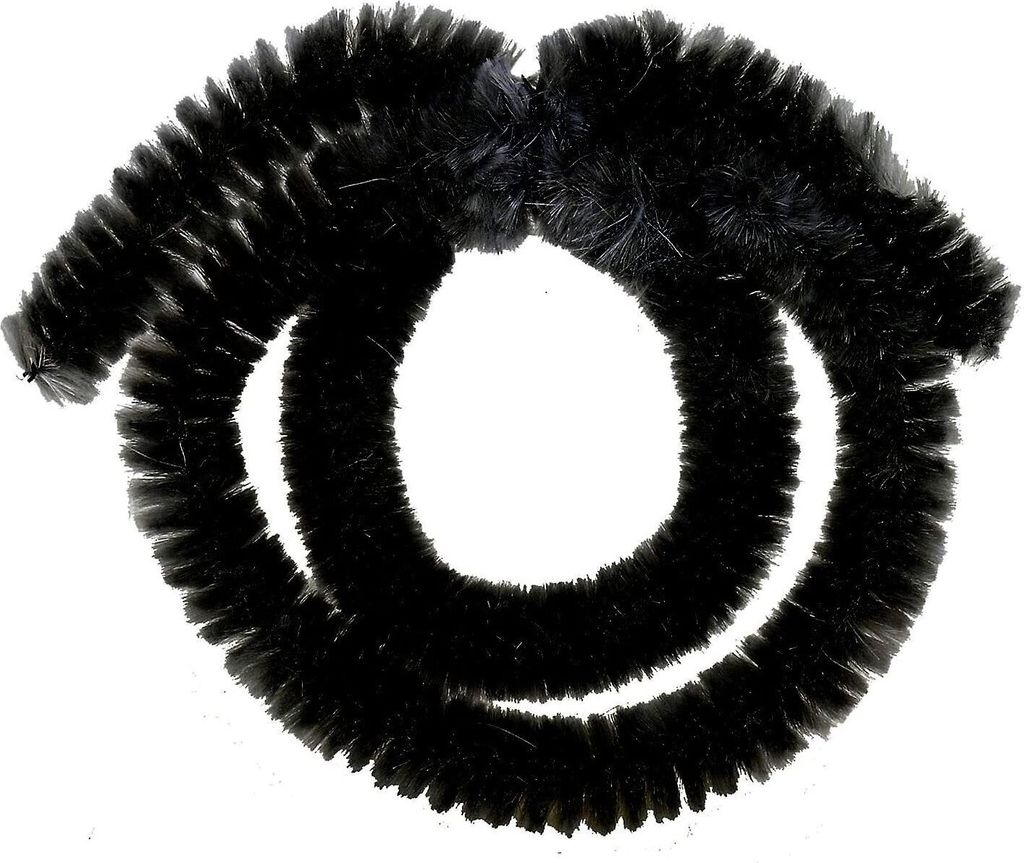 Fahrrad Nabenputzring Chenille paarweise 20 cm schwarz Produktbild 