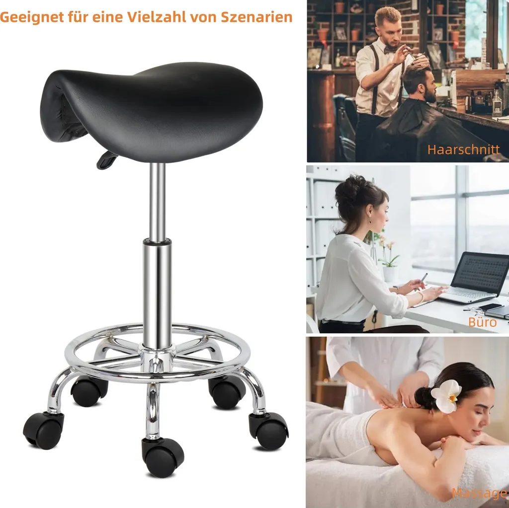 Tabouret de Travail pour Cabinet Médical ou Salon de Coiffure Ajustable
