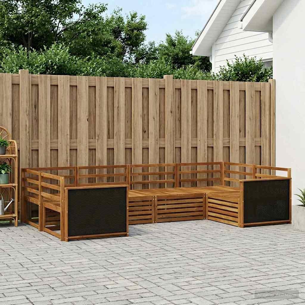 Möbel Outdoor-Sofagarnitur 6 pcs NaturGartensofas - Gartensofas c1473