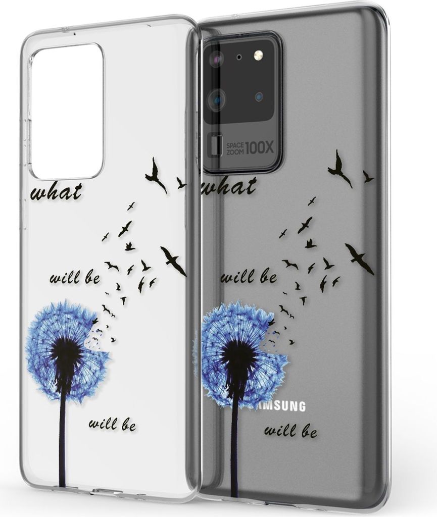 NALIA Motiv Case für Samsung Galaxy S20 Ultra, Silikon Handy Hülle Schutz Tasche Dandelion Blau