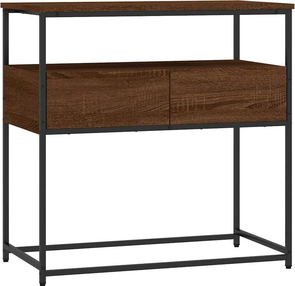 vidaXL Konsolentisch Braun Eichen-Optik 75x40x75 cm Holzwerkstoff